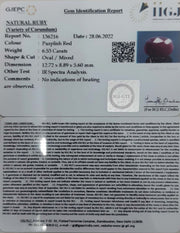 6.53/CT Natural Neo Burma Ruby with Govt. Lab Certificate-4551